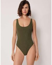Calzedonia - High-Leg Swimsuit Crinkle Waves - Lyst