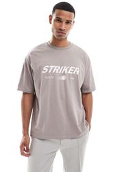 ASOS - Camiseta Azul Marino De Corte Cuadrado Extragrande Con Estampado Gráfico Veraniego En La Espalda De - Lyst