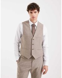 ASOS - Slim Suit Waistcoat With Wool - Lyst