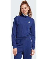 adidas - Chaqueta De Chándal Corta Básica Con Cremallera Corta De Felpa De Rizo Essentials Color Pop De - Lyst