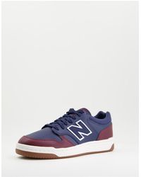 New Balance 480 Court Sneakers in White 