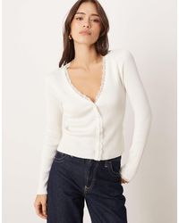 Abercrombie & Fitch - – gerippte strickjacke - Lyst