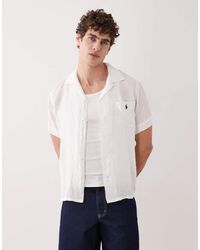 Polo Ralph Lauren - Icon Logo Short Sleeve Linen Shirt - Lyst