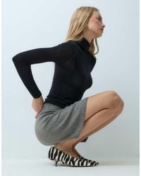 Vila - High Waist Knitted Mini Skirt Co-ord - Lyst