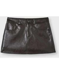 Stradivarius - D62 Leather Effect Skort - Lyst