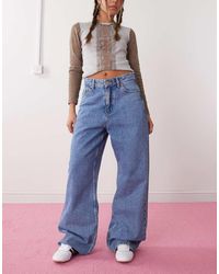 Dr. Denim - Vaqueros Holgados De Talle Alto Y Pernera Recta Ancha Con Retro Cielo Donna De - Lyst