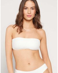 Tezenis - Piqué Wave Padded Bandeau Bikini Top - Lyst
