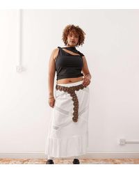 Collusion - Plus Broidery Maxi Beach Skirt - Lyst