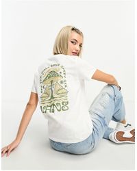 Vans - T-shirt bianco sporco con stampa di fungo sul retro - Lyst