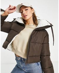 Jdy - Cropped Contrast Padded Jacket - Lyst