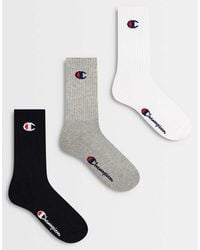 Champion - Basics 3Pk Crew Socks - Lyst