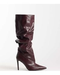 SIMMI - Simmi London Wide Fit Saxon Ruched Knee Boots - Lyst