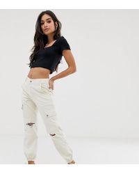 New Look Cargo jogger In Stone - Multicolour