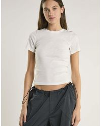 Glamorous - Fitted-Short-Sleeve Ribbed-Top - Lyst