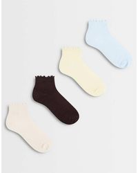 New Look - 4 Pack Frill Top Socks - Lyst