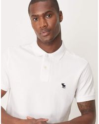 Abercrombie & Fitch - Polo De Manga Corta Con Logo En Relieve Icon De - Lyst