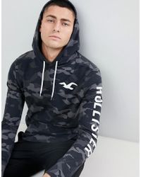 camo hoodie hollister