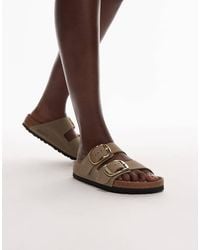 Birkenstock - Arizona Big Buckle Oiled Leather Sandals - Lyst