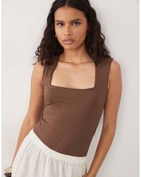 New Look - Square Neck Bodysuit - Lyst