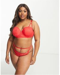 We Are We Wear - Curve Lace High Waist Strappy Thong - Lyst