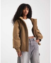 ASOS - Oversized Regenjas Met Fleecevoering - Lyst