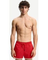 Bershka - Short Swimming Trunks With Trim - Lyst