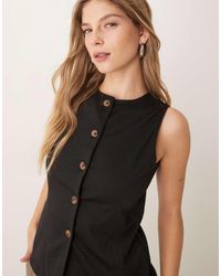 New Look - Crew Neck Waistcoat - Lyst