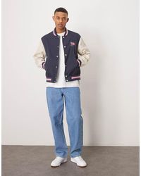 GANT - Usa Flag Logo Back Applique Varsity Jacket - Lyst