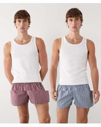 Weekday - Pack De 2 Calzoncillos De Color Rojo Y Azul A Cuadros Estilo Bóxer De - Lyst