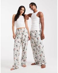 ASOS - Lounge Bottoms With Disney's Mickey Mouse Pizza Graphic - Lyst