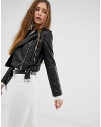 Bershka Leather jackets for Women | Online Sale up to 56% off | Lyst