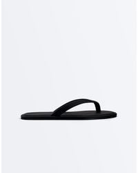 Oysho - Flat Sandals With Topstitching - Lyst