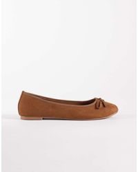 New Look - Faux Suede Ballet Flats - Lyst