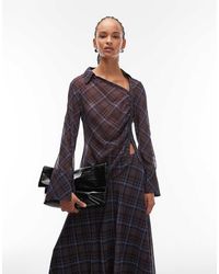 ASOS - Sheer Wrap Over Shirt - Lyst