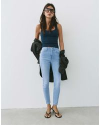 Pull&Bear - Petite – eng geschnittene jeans mit hohem bund - Lyst