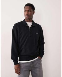 Abercrombie & Fitch - Script Logo Premium Quarter Zip Sweatshirt - Lyst