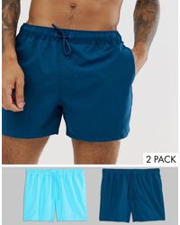 ASOS - Swim Shorts 2 Pack - Lyst