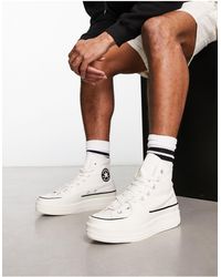 Converse - Chuck taylor all star construct hi - sneakers alte bianche - Lyst