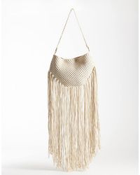ASOS - Macrame Shoulder Bag With Fringe Detail - Lyst