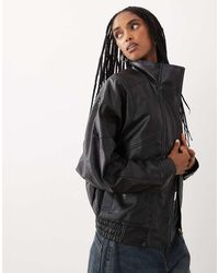 Cotton On - Faux Leather Funnel Neck Bomber - Lyst