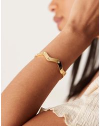 ASOS - Armband Van Waterbestendig Roestvrij Staal Met Golvend Ontwerp En Versiering - Lyst