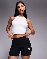 adidas Originals - Trefoil Essentials Ribbed Booty Shorts - Lyst