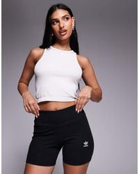 adidas Originals - Trefoil Essentials Ribbed Booty Shorts - Lyst