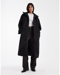 ASOS - – cleane, wattierte longline-jacke - Lyst