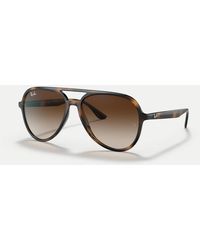 Ray-Ban - Rb4376 Occhiali Da Sole Pilot Color Avana Con Lenti Marroni - Lyst