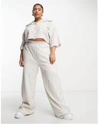 Native Youth - Textured Cotton Wide Leg Trousers Co-ord - Lyst