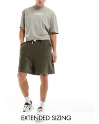 ASOS - Oversized Ribbed Velour Shorts - Lyst
