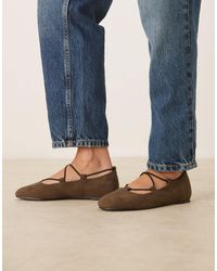 Asos Design Wide Fit - Lagos Elasticated Ballets - Lyst