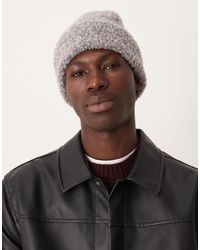 ASOS - Knitted Rib Boucle Beanie - Lyst