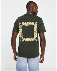 Farah - Vere Back Print Cotton T-shirt - Lyst